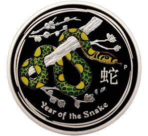 1 доллар 2013 года Австралия «Китайский гороскоп — Год змеи» (Цветное покрытие)