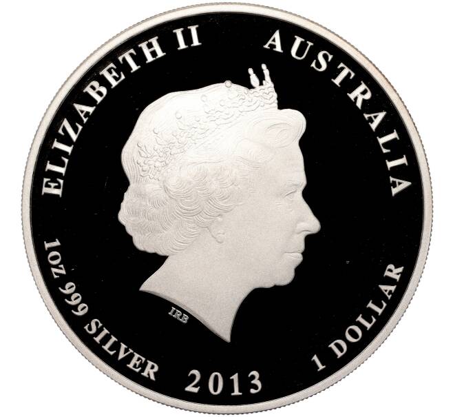 Монета 1 доллар 2013 года Австралия «Китайский гороскоп — Год змеи» (Цветное покрытие) (Артикул M2-66278)