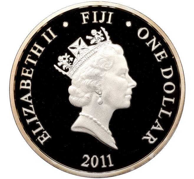 Монета 1 доллар 2011 года Фиджи «Год кролика» (Артикул M2-66279)
