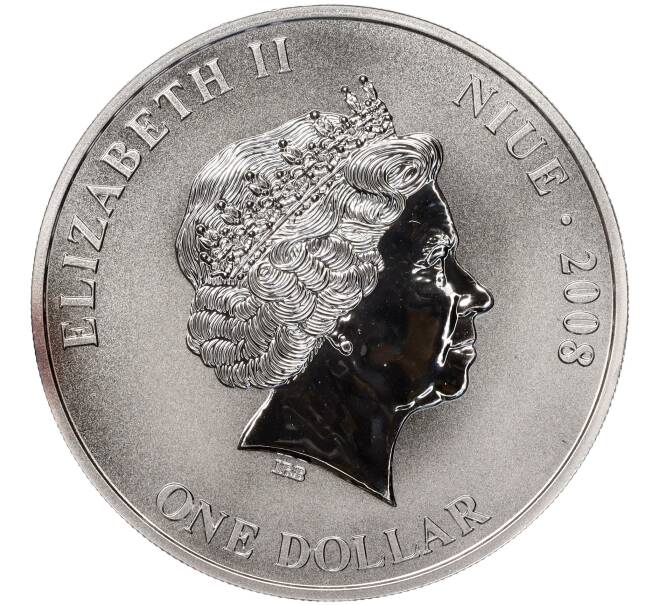 Монета 1 доллар 2008 года Ниуэ «С Новым годом и Рождеством» (Артикул M2-66280)
