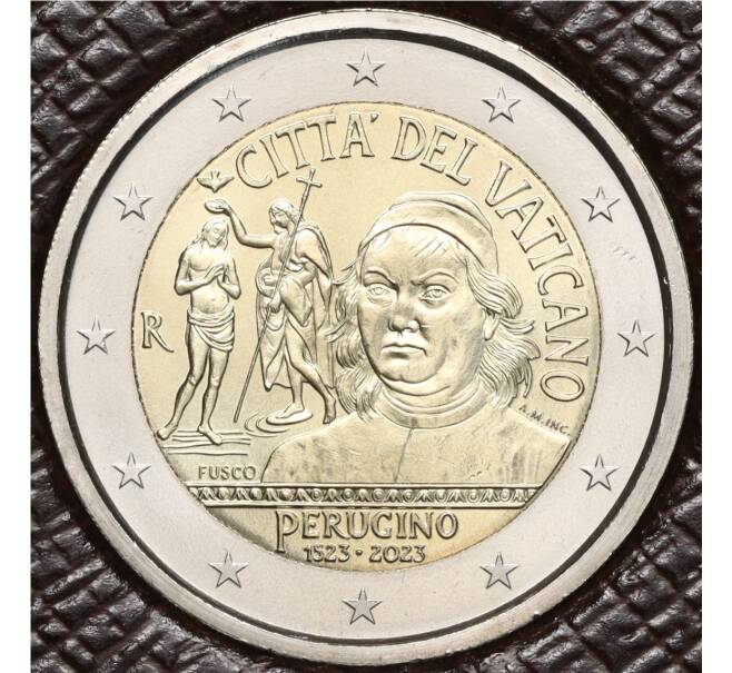 Монета 2 евро 2023 года Ватикан «500 лет со дня смерти Пьетро Перуджино» (в буклете) (Артикул M2-66429)