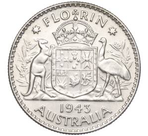 1 флорин 1943 года Австралия — Фото №1