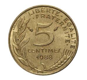 5 сантимов 1988 года — Фото №1