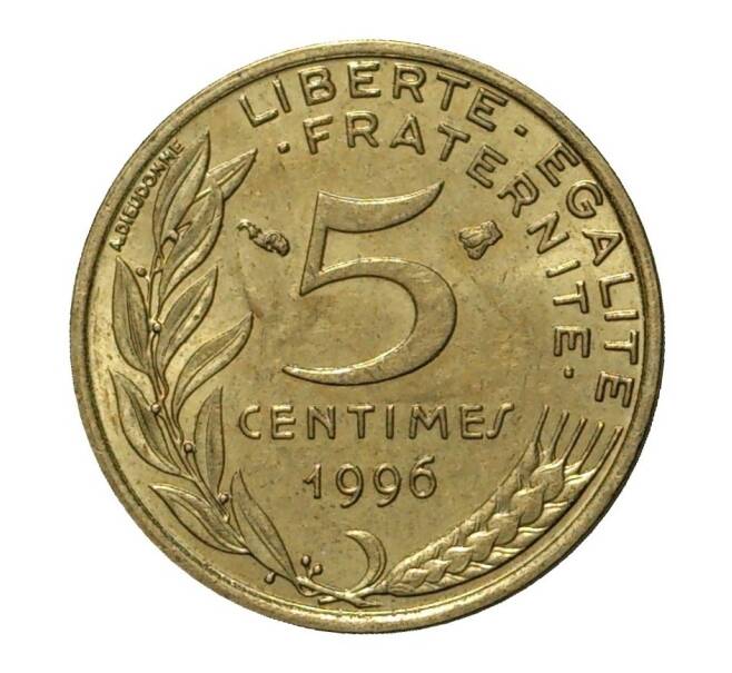 Монета 5 сантимов 1996 года (Артикул: M2-3897) — Фото №1