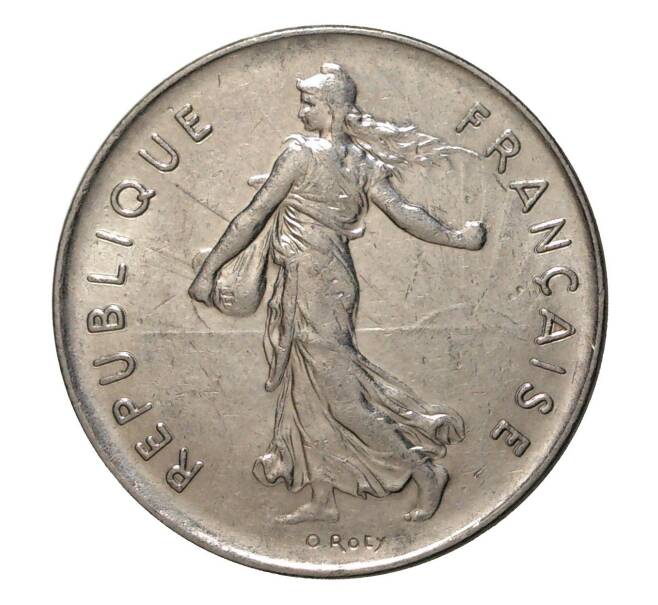 Монета 5 франков 1975 года (Артикул: M2-3901) — Фото №2