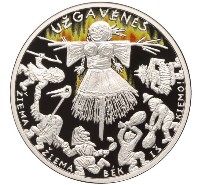 Монета 5 евро 2019 года Литва «Традиционные праздники Литвы — Марди Гра» (Артикул M2-66602)