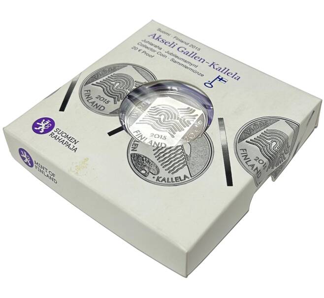Монета 20 евро 2015 года Финляндия «150 лет со дня рождения Аксели Галлен-Каллелы» (Артикул M2-66609)