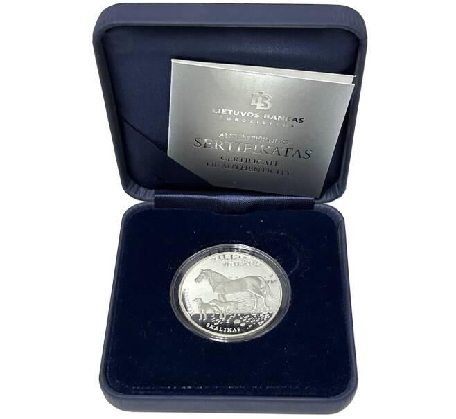 Монета 10 евро 2017 года Литва «Литовская гончая и Жемайтская лошадь» (Артикул: M2-66610)