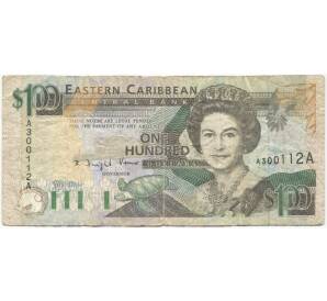 100 долларов 1993 года Восточные Карибы — суффикс «А» (Антигуа)