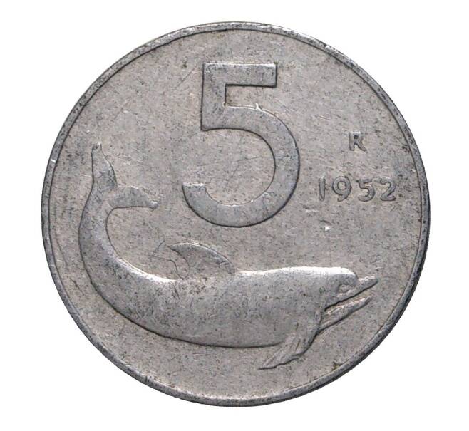 Монета 5 лир 1952 года (Артикул: M2-3911) — Фото №1