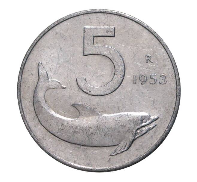 Монета 5 лир 1953 года (Артикул: M2-3912) — Фото №1