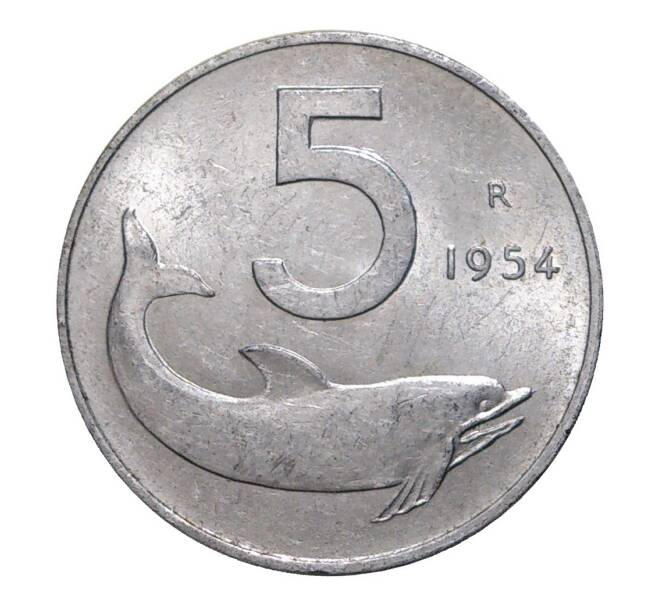 Монета 5 лир 1954 года (Артикул: M2-3913) — Фото №1