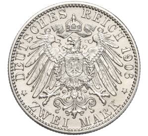 2 марки 1906 года Германия (Баден) «50 лет свадьбе Фридриха I и Луизы Прусской» — Фото №2