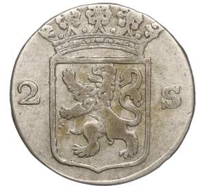 2 стювера 1791 года Голландская республика — провинция Голландия
