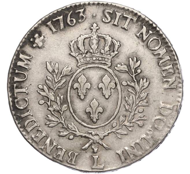 Монета 1 экю 1763 года Франция (Людовик XV) (Артикул: M2-66673) — Фото №2