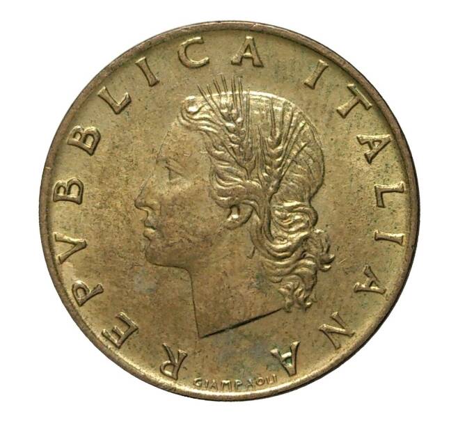Монета 20 лир 1970 года (Артикул: M2-3929) — Фото №2