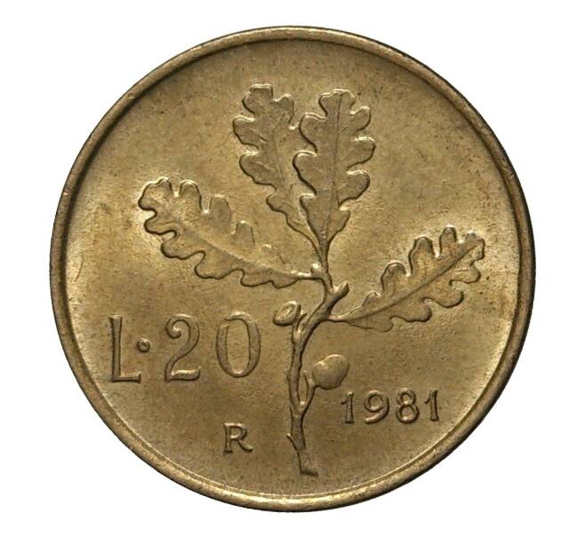 Монета 20 лир 1981 года (Артикул: M2-3930) — Фото №1