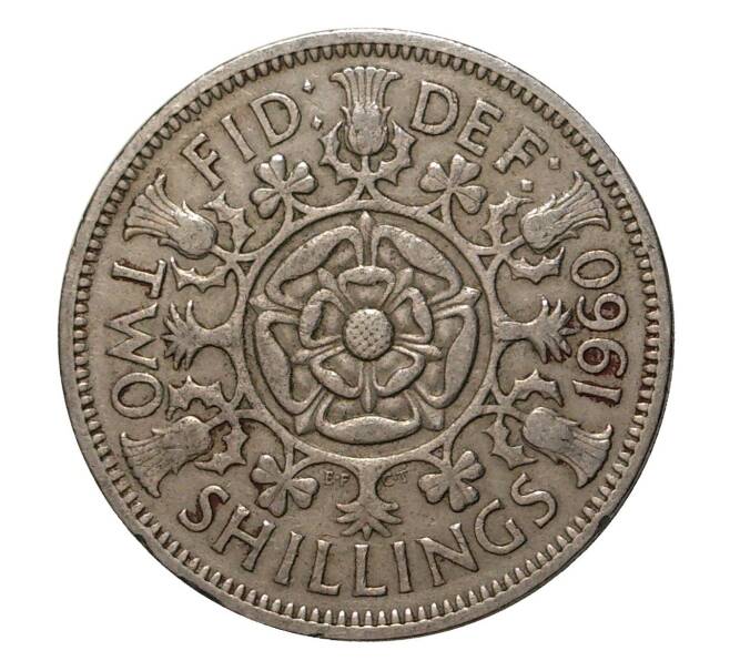 Монета 2 шиллинга 1960 года (Артикул: M2-3934) — Фото №1