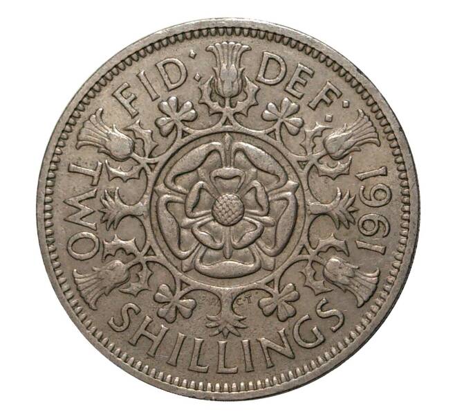 Монета 2 шиллинга 1961 года (Артикул: M2-3935) — Фото №1