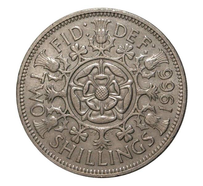 Монета 2 шиллинга 1966 года (Артикул: M2-3938) — Фото №1