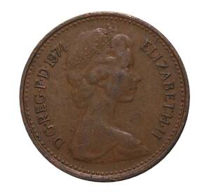 1/2 нового пенни 1974 года — Фото №1