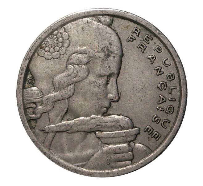 Монета 100 франков 1954 года (Артикул: M2-3942) — Фото №2