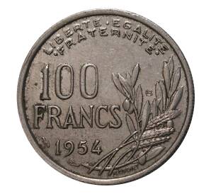 100 франков 1954 года В — Фото №1