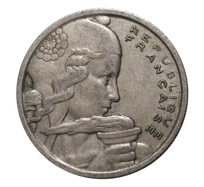 Монета 100 франков 1955 года (Артикул: M2-3944) — Фото №2