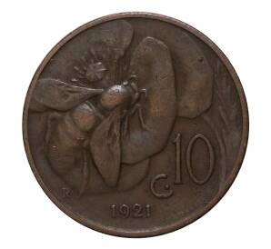 10 чентезимо 1921 года — Фото №1