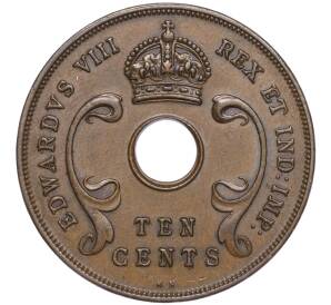 10 центов 1936 года KN Британская Восточная Африка (Эдуард VIII)