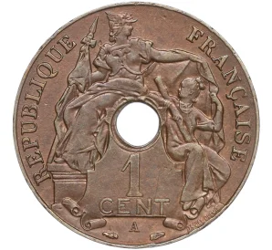 1 цент 1938 года Французский Индокитай