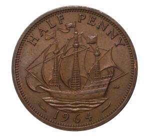 1/2 пенни 1964 года — Фото №1