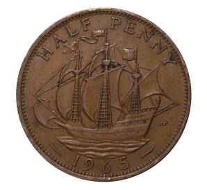 1/2 пенни 1965 года — Фото №1