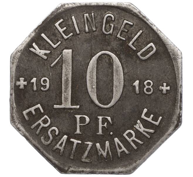 Монета 10 пфеннигов 1918 года Германия — город Халль (Нотгельд) (Артикул: K11-97528) — Фото №2
