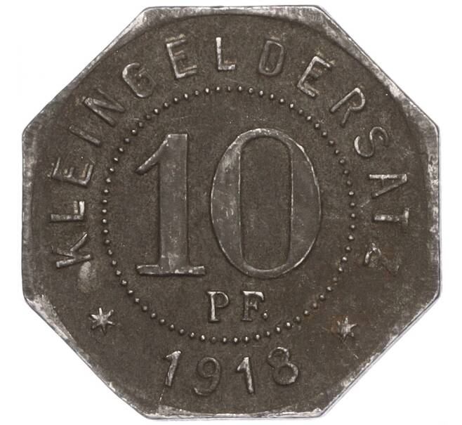 Монета 10 пфеннигов 1918 года Германия — город Мергентхайм (Нотгельд) (Артикул: K11-97535) — Фото №2