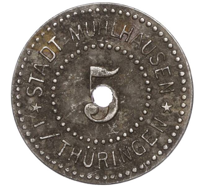 Монета 5 пфеннигов 1917 года Германия — город Мюльхаузен (Нотгельд) (Артикул: K11-97637) — Фото №2