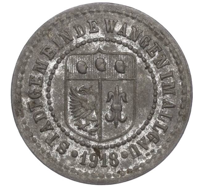 Монета 10 пфеннигов 1918 года Германия — город Ванген (Нотгельд) (Артикул: K11-97650) — Фото №1