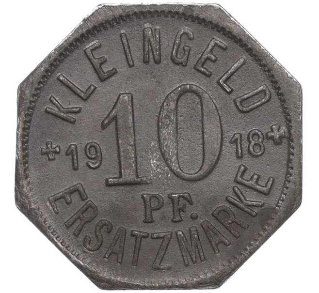 Монета 10 пфеннигов 1918 года Германия — город Халль (Нотгельд) (Артикул: K11-97653) — Фото №2