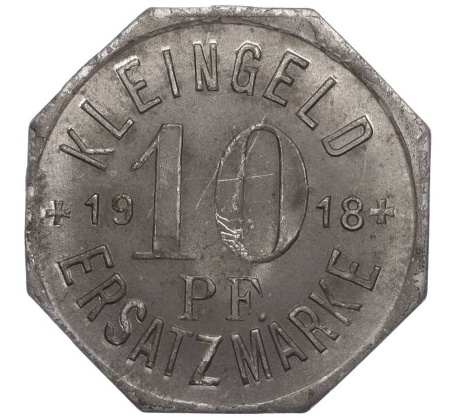 Монета 10 пфеннигов 1918 года Германия — город Халль (Нотгельд) (Артикул: K11-97654) — Фото №2