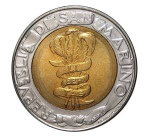 500 лир 1995 года Сан-Марино — Фото №2