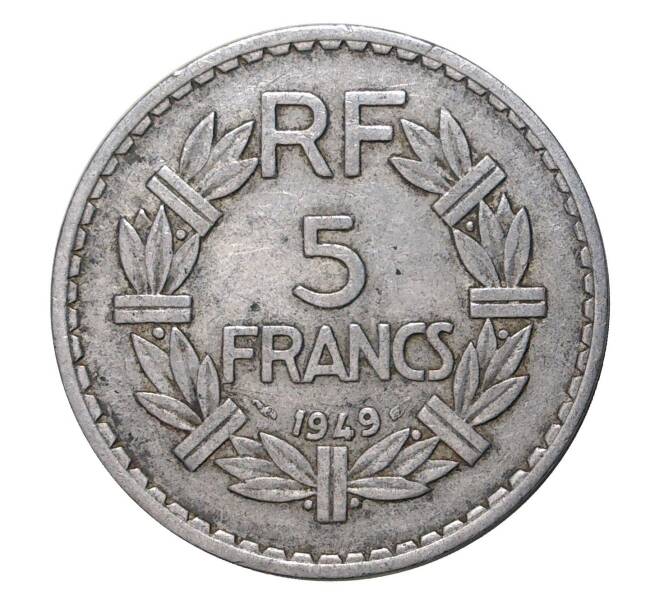 Монета 5 франков 1949 года (Артикул: M2-3989) — Фото №1