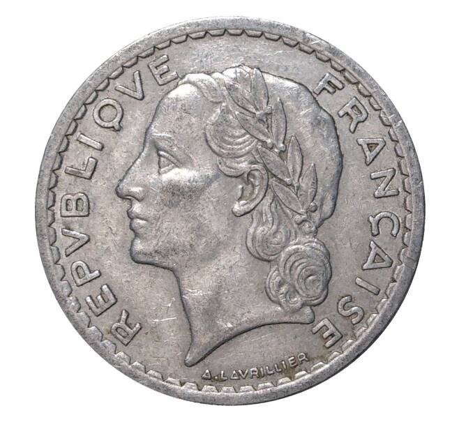 Монета 5 франков 1947 года (Артикул: M2-3990) — Фото №2