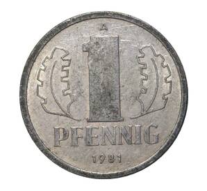 1 пфенниг 1981 года А — Фото №1