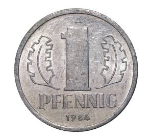 1 пфенниг 1984 года А Восточная Германия (ГДР) — Фото №1