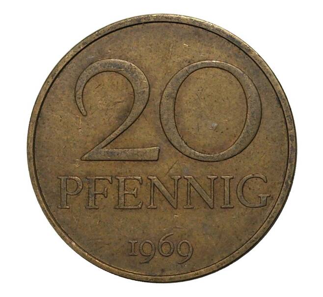 Монета 20 пфеннигов 1969 года (Артикул: M2-4069) — Фото №1