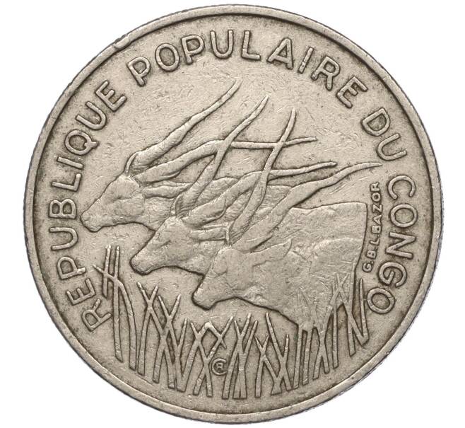 Монета 100 франков 1971 года Конго (Артикул K11-98254)