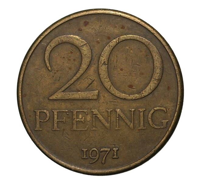 Монета 20 пфеннигов 1971 года (Артикул: M2-4070) — Фото №1