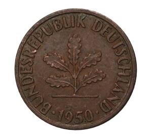 1 пфенниг 1950 года J — Фото №1
