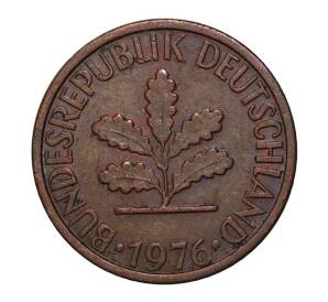 1 пфенниг 1976 года D — Фото №1