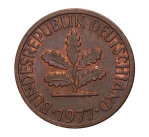 1 пфенниг 1977 года D — Фото №1